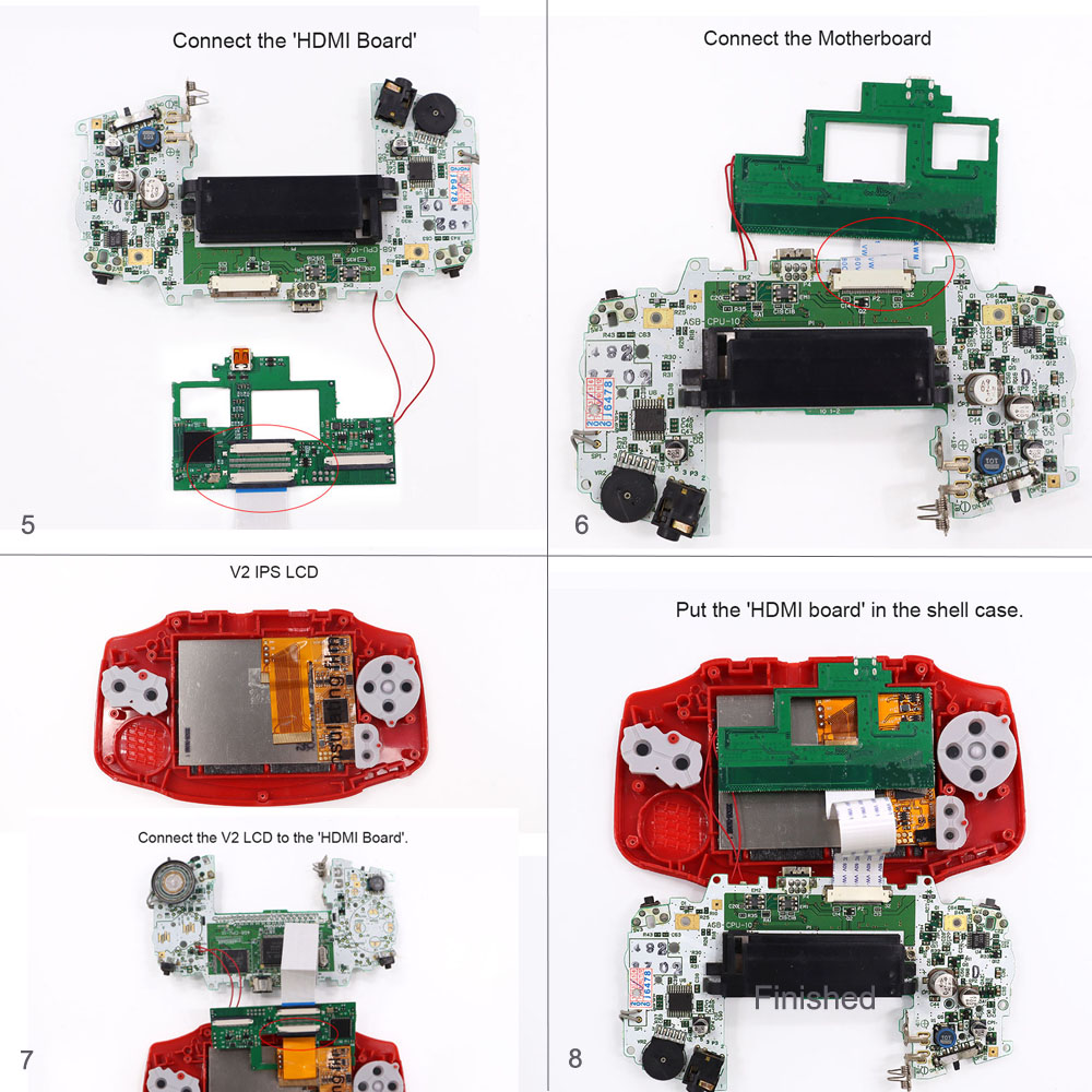 32Pin 40pin HDMI Mod For GBA H - Arcade Button Pcb ulasan dan harga